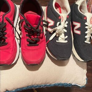 New Balance Red and Black Sneakers